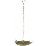 Esschert Design Závěsné pítko Aged Metal se dvěma ptáčky 24 x 24 x 8 cm kov zelená patina – Sleviste.cz