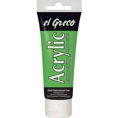 El Greco akrylová barva fluorescenční zelená 75 ml – Hledejceny.cz