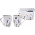 decoDoma Sada porcelánových hrnků LEVANDULE A MOTÝLI v dárkové krabičc 2 x 350 ml – Hledejceny.cz