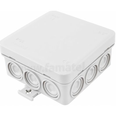 Krabice F12 - MiniBOX IP55 rozbočovací, s naklapávacím víčkem, 85x85x40mm typ 3052 famatel – Zbozi.Blesk.cz