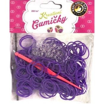 Loom Bands 200ks + háček TM. FIALOVÉ