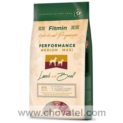 Fitmin dog Medium Maxi Performance Lamb Beef 3 x 12kg