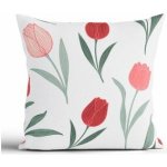 MKLuzkoviny.cz bavlna Renforcé Květy tulipánů červené 40 x 40 cm – Hledejceny.cz