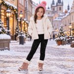 Teplé dívčí legíny na zimu Kugo WL0965 černé se třpytkami – Hledejceny.cz