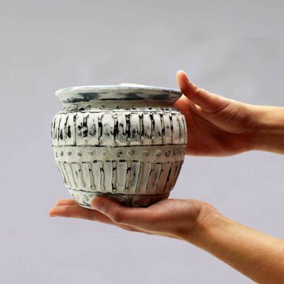 Greek Clay Plant Pot - Cream 12cm – Hledejceny.cz