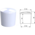 Kovoinox Vnější krytka PVC ø 25 x 26 mm, otvor 22 x 21 mm, bílá