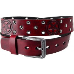 Leather & Steel Fashion Red Ring