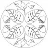 Kreslící šablona Pískohraní s.r.o. Šablona Podzimní mandalka 470 x 470 mm