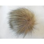 Kožešinová bambule, luxusní, béžový melír, 50 mm 15-16cm – Zboží Mobilmania