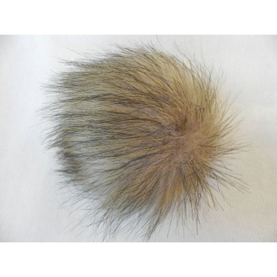 Kožešinová bambule, luxusní, béžový melír, 50 mm 15-16cm – Zboží Mobilmania