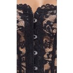 Krátké šaty Noir s korzetem z krajky a powerwetlook sukní – Sleviste.cz