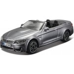 Bburago BMW M4 Cabrio metalíza šedá 1:43 – Zboží Dáma