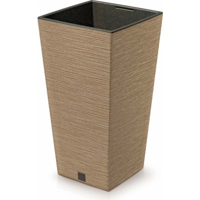 Prosperplast Květináč FURU SQUARE ECO WOOD 39,5cm naturo – Zboží Dáma