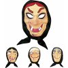 Karnevalový kostým Plastová maska Čarodějnice v šátku černá