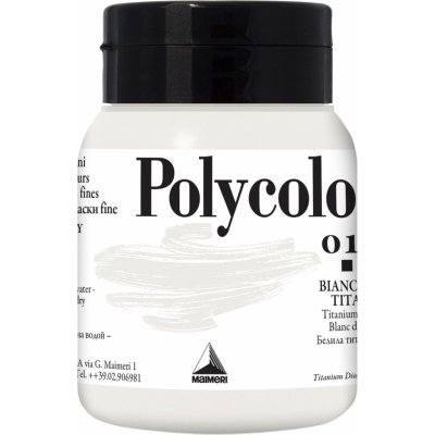 Maimeri Vynil Polycolor akrylová barva titanium white 018 500 ml – Zboží Dáma