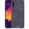 Pouzdro a kryt na mobilní telefon Samsung Pouzdro ACOVER Samsung Galaxy A50 A505F s motivem Line Flower II