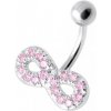 Piercing Šperky4U stříbrný piercing do pupíku nekonečno BP01021-P