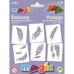 Magic papírové šablony na malování PEŘÍ – Sleviste.cz