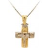 Přívěsky Beny Jewellery Zlatý Přívěsek Kříž s Ježíšem Kristem k1150060