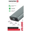 Swissten Aluminum 20000 mAh 20W Power Delivery šedá