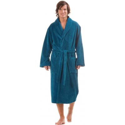 Tampa se šálovým límcem savý župan dlouhý župan petrolejová 6430 – Zbozi.Blesk.cz