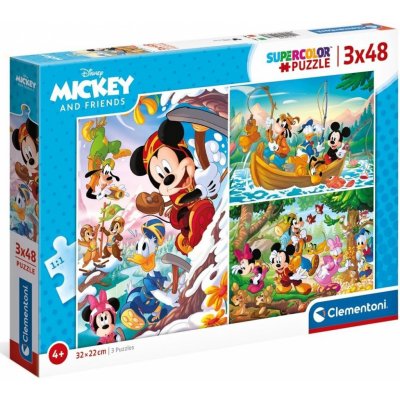 Clementoni Mickey a kamarádi 25266 3 x 48 dílků – Hledejceny.cz