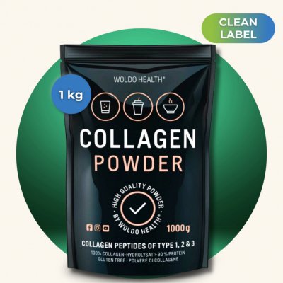 Woldo Health 100% hydrolyzovnaný hovězí kolagen na pleť i klouby, 1 kg