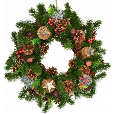 DOMMIO Věnec smrkový zdobený 40 cm – Zboží Dáma