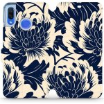 Mobiwear - Huawei Nova 3 - VA40S Modré a béžové květy – Zboží Mobilmania