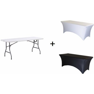 TENTino AKCE! Skládací stůl 183x76 cm WHITE PŮLENÝ – Zboží Dáma