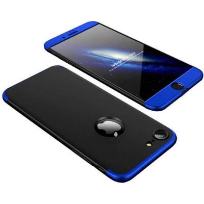 VSECHNONAMOBIL 8391 360° Ochranný obal Apple iPhone 7 / iPhone 8 černo-modrý – Zboží Mobilmania