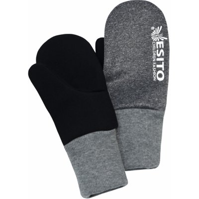 Esito Palcové rukavice softshell melírové - černá – Sleviste.cz