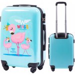 WINGS Světle modrý dětský kufr flamingo 38 l – Zboží Mobilmania