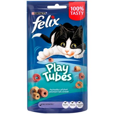 Felix Play Tubes s příchutí pečených ryb a krevet 50 g – Zbozi.Blesk.cz