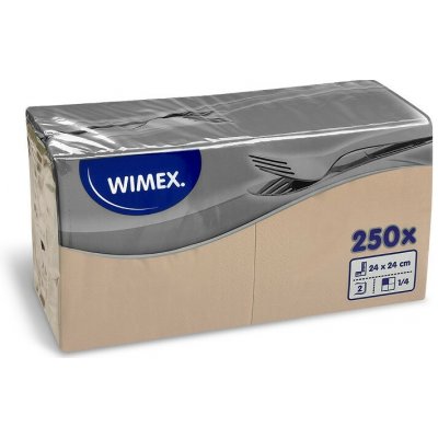 PAP FSC Mix Ubrousek 2V přírodní hnědý 24x24cm 250ks – Zboží Dáma