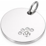 Marre Psí známka chirurgická ocel kolečko s tlapkou – Zboží Mobilmania