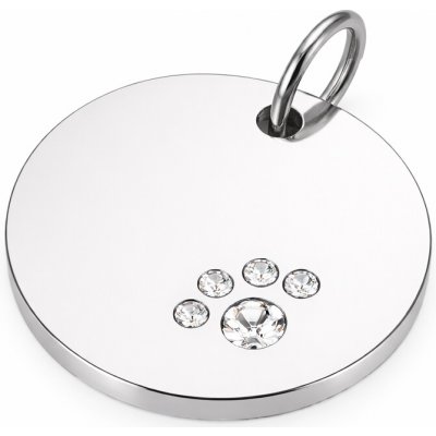 Marre Psí známka chirurgická ocel kolečko s tlapkou – Zboží Mobilmania