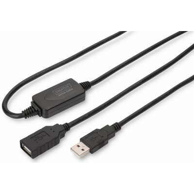 Digitus DA-73101 Repeater USB, USB 2.0, USB A zásuvka, USB A vidlice, 15m – Zboží Mobilmania