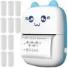 Razítko pro děti Izoxis 22272 Mini termotiskárna na štítkové fotografie modrá kočka