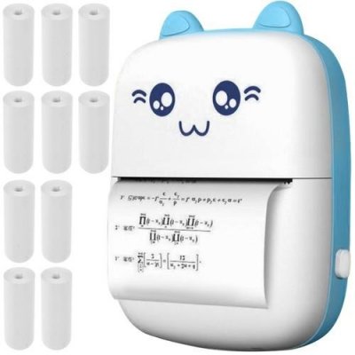 Izoxis 22272 Mini termotiskárna na štítkové fotografie modrá kočka – Zboží Mobilmania