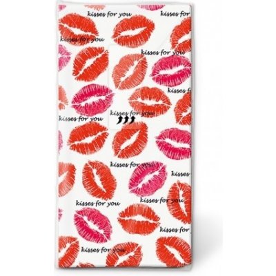 Paper Design Papírové kapesníčky 4-vrstvé KISSES ALL OVER 10 ks – Zboží Dáma