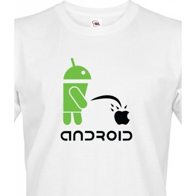 Pánské tričko Android vs Apple bílá