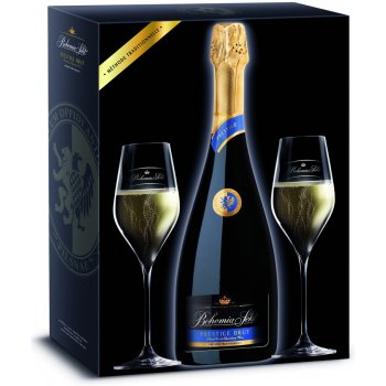 Bohemia Prestige brut 12,5% 0,75 l (dárkové balení 2 sklenice)