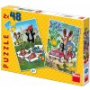 Puzzle Dino KRTEK se raduje 2 x 48 dílků