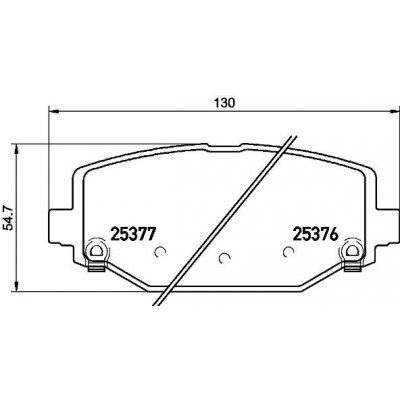 BREMBO Sada brzdových destiček, kotoučová brzda P 11 032