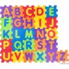Pěnová puzzle na zem Teddies Pěnové puzzle abeceda a čísla mix barev 36ks 15x15x1cm