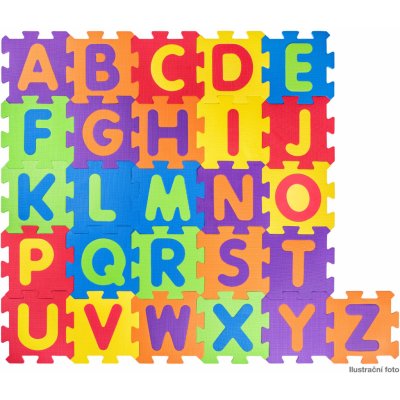 Teddies Pěnové puzzle abeceda a čísla mix barev 36ks 15x15x1cm – Zbozi.Blesk.cz
