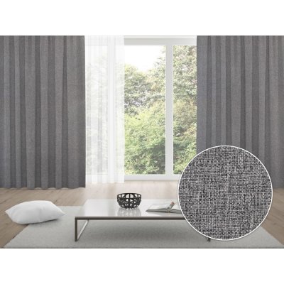 Biante 100% zatemňovací závěs Blackout BKT-551 Šedý režný - šířka 140 cm 140x160 cm – Zboží Dáma