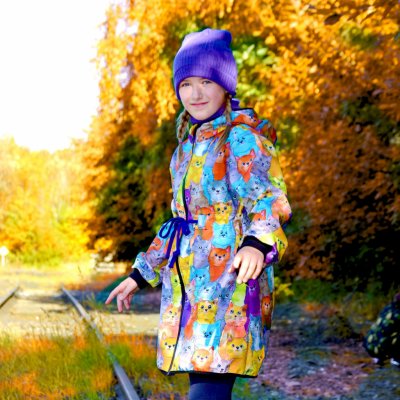 Crawler dívčí softshellový zateplený kabát Kočky – Sleviste.cz