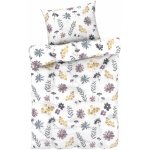 Livarno Home povlečení Renforcé květiny/bílá 140x200 70x90 – Zboží Dáma